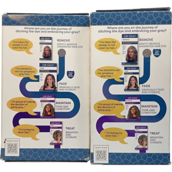 Combo Go Gray Remove and Fade Treatment Hair Color Remover Shampoo Conditioner - Picture 9 of 9